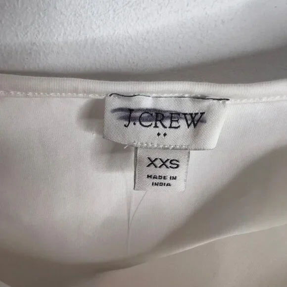 J.Crew Stretch cotton-blend apron tank top White Size XXS CJ074 - Picture 4 of 5